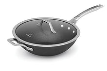 Load image into Gallery viewer, Calphalon 1948257 Flat Bottom Wok with Lid, 12-inch, Nonstick
