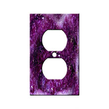 Load image into Gallery viewer, Geode Amethyst - AC Outlet Decor Wall Plate Cover Metal
