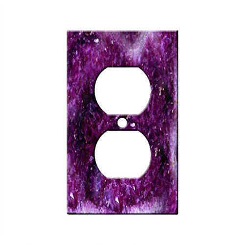 Geode Amethyst - AC Outlet Decor Wall Plate Cover Metal
