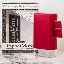 Load image into Gallery viewer, PepperMate Traditional Pepper Mill- Manual High Volume Peppercorns and Salt Grinder with Ergonomic Turnkey Handle and Ceramic Precision Mechanism with Adjustable Grind for the Gourmet Chef (Red)

