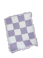 Baby Doll Bedding Gingham/Eyelet Patchwork Crib Comforter, Lavender