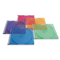 Verbatim Slim Cd and DVD Storage Cases - 100 Pack - 5 Assorted Colors