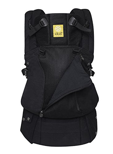 LLLbaby Complete All Seasons Six-Position Baby Carrier, Black