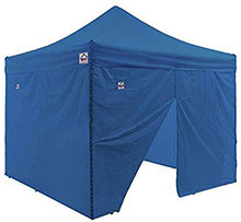 Load image into Gallery viewer, Impact 10&#39; x10&#39; Pop Up Canopy Tent with Sidewalls, Recreational Grade Steel Frame, Includes 2 Sidewalls and 2 Zippered Sidewalls, Roller Bag, Royal Blue
