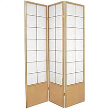 Load image into Gallery viewer, Oriental Furniture 6 ft. Tall Zen Shoji Screen - Natural - 3 Panels
