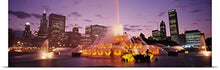 Load image into Gallery viewer, GREATBIGCANVAS Entitled Dusk Buckingham Fountain Chicago IL USA Poster Print, 90&quot; x 30&quot;, Multicolor
