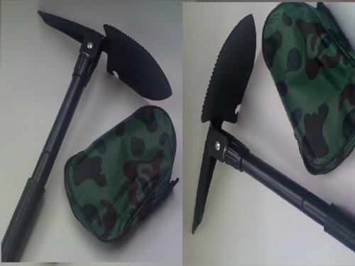 New 2x Folding Shovels Three Positions for Shoveling and Diging with Compass Survival Tool Emergency Garden