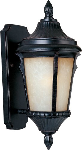 Maxim 86013LTES Odessa EE 1-Light Outdoor Wall Lantern, Espresso Finish, Latte Glass, GU24 Fluorescent Fluorescent Bulb , 60W Max., Damp Safety Rating, Standard Dimmable, Glass Shade Material, 1344 Ra