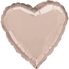 Load image into Gallery viewer, 18&quot; Heart Foil Balloon Count of 5 Bundle (Rose Gold)
