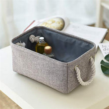 Load image into Gallery viewer, TheWarmHome Grey Linen Storage Basket for Shelves, Storage for Toys,Fabric Organizer Bins
