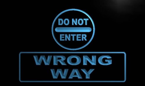 Do Not Enter Wrong Way LED Sign Neon Light Sign Display m809-b(c)