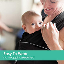 Load image into Gallery viewer, Baby K&#39;tan Active Baby Wrap Carrier, Infant and Child Sling - Simple Pre-Wrapped Holder for Babywearing - No Tying or Rings - Carry Newborn up to 35 Pound, Black, Large (Women 16-20 / Men 43-46)
