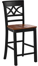 Load image into Gallery viewer, Furniture of America Cherrine Country Style Pub Dining Chair, Oak/Black, Set of 2

