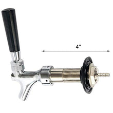 Load image into Gallery viewer, YaeBrew Beer Faucet and 4-Inch Shank Kit with Black Handle
