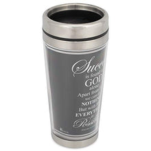 Load image into Gallery viewer, Success in God John 15:5 Black 16 Oz. Stainless Steel Insulated Travel Mug with Lid
