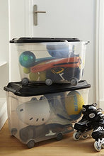 Load image into Gallery viewer, Sundis 60 Litre Storage Box with Wheels for Bulky Items, Transparent

