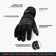 Load image into Gallery viewer, RefrigiWear Waterproof Fiberfill Insulated Tricot Lined High Dexterity Work Gloves (Black, 2XL)
