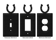 Load image into Gallery viewer, SWEN Products Horse Shoe Wall Plate Cover (Single Switch, Black)
