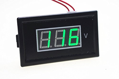 SMAKN AC 60-500V 2-Wire Mini Green LED 3-Digit Volt Voltage Panel Meter Voltmeter