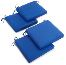 Load image into Gallery viewer, Blazing Needles Twill 19-Inch by 20-Inch by 3-1/2-Inch Zippered Cushions, Royal Blue, Set of 4
