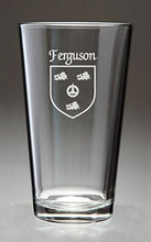 Load image into Gallery viewer, Ferguson Irish Coat of Arms Pint Glasses - Set of 4 (Sand Etched)

