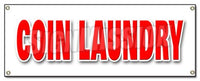 Coin Laundry Banner Sign wash fold Washing Machines Clothes Dry Cleaning