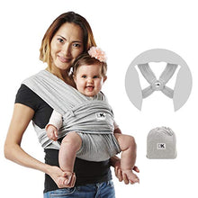 Load image into Gallery viewer, Baby K&#39;tan Original Baby Wrap Carrier, Infant and Child Sling - Simple Pre-Wrapped Holder for Babywearing - No Tying or Rings - Carry Newborn up to 35 lbs, Heather Grey,Women 16-20 (Large), Men 43-46
