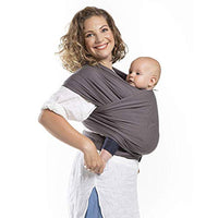 Boba Wrap Baby Carrier, Dark Grey Organic - Original Stretchy Infant Sling, Perfect for Newborn Babies and Children up to 35 lbs