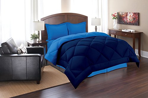 Elegant Comfort Goose Down Alternative Reversible 2 Piece Comforter Set, Ultra Soft All Season Comfo