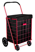 Load image into Gallery viewer, Shopping Cart Liner - 18&quot; X 15&quot; X 24&quot; - Square Bottom Fits Snugly Into a Standard Shopping Cart. Cover and Adjustable Straps for Easy and Secure Attachment. Made from Waterproof Material, Black
