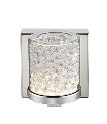 Lite Source Wall Sconce Decor Lamp, Chrome/Clear