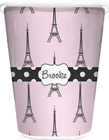 RNK Shops Eiffel Tower Waste Basket - Single Sided (White) (Personalized)