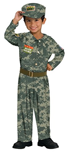 Rubies Major Trouble Army Soldier Child Costume, Toddler, One Color