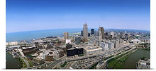 Load image into Gallery viewer, GREATBIGCANVAS Entitled Aerial Cleveland OH Poster Print, 90&quot; x 36&quot;, Multicolor
