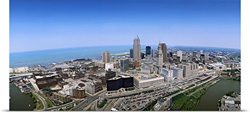 GREATBIGCANVAS Entitled Aerial Cleveland OH Poster Print, 90