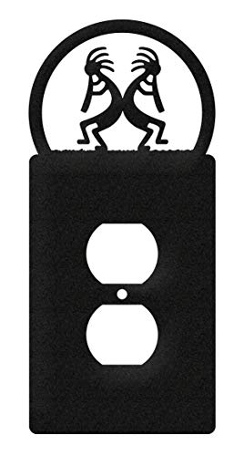 SWEN Products Kokopelli Wall Plate Cover (Single Outlet, Black)