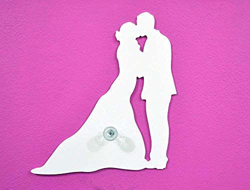 Wedding Couple with custom initials -Wall Hook/Coat Hook/Key Hanger