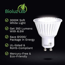 Load image into Gallery viewer, 10 Pack Commercial Grade GU10 LED Bulbs Bioluz LED Dimmable 3000K 50W Halogen Replacement 120v UL Listed (Pack of 10)
