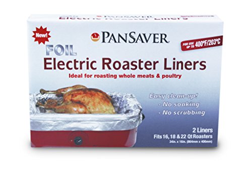PanSaver Foil Electric Cooking in Roaster Protective Oven Liners, 2 Count
