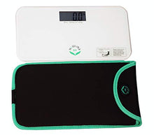 Load image into Gallery viewer, NewlineNY Mini Bathroom Scale, White, Black, Green, red, Trendy Waves + Travel Slip Case... (Off White)

