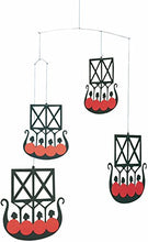 Load image into Gallery viewer, The 4 Vikingships Hanging Mobile - 18 Inches - High Quality - Handmade in Denmark by Flensted
