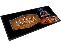 Artylicious Personalised Wood Whisky Glass bar mat Runner Counter mat