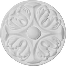 Load image into Gallery viewer, Ekena Millwork ROS05X01BO Bordeaux Round Rosette, 5&quot;OD x 3/4&quot;P, Primed
