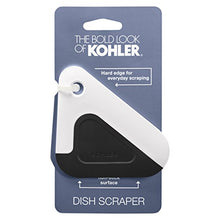 Load image into Gallery viewer, Kohler K-8624-0 Kitchen Pot and Pan Dish Scraper, Silicone and Nylon, Heat Resistant, White and Charcoal, One SIze
