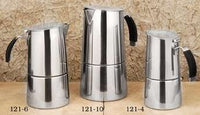 ILSA 121-6 Teacups, Stainless Steel