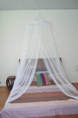 OctoRose  Daisies Bed Canopy Mosquito Net Bed, Dressing Room, Out Door Events (white)