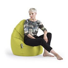 Load image into Gallery viewer, Gouchee Home Brava Collection Contemporary Polyester Upholstered Plush Bean Bag Chair, Lime Green
