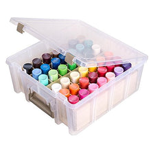 Load image into Gallery viewer, Art Bin 0365500 Portable Art &amp; Craft Organizer With Handle [1] Plastic Storage Case Clear With Gold
