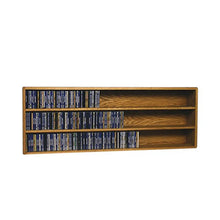 Load image into Gallery viewer, Cdracks Media Furniture Solid Oak Wall or Shelf Mount CD Cabinet Capacity 354 CD&#39;s Honey Finish
