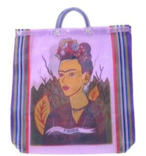 Load image into Gallery viewer, Assorted Frida Tote Market Bag Recycled 18 SQ inch Mexico Folk Art Recycled Plastic Bottles Fiber Printed
